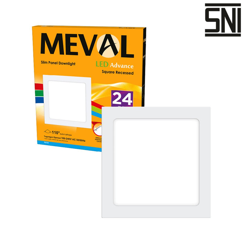 LAMPU TANAM Lampu Tanam Meval LED Downlight Square Recessed Inbow AR2 24A 24W MEVAL OSCARLIVING