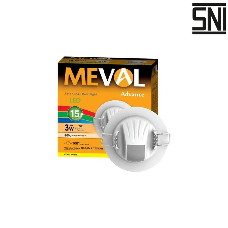 LAMPU TANAM Lampu Tanam Meval LED Shell Downlight AR3 03D 3W MEVAL OSCARLIVING