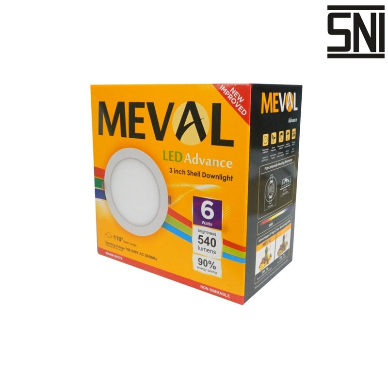 LAMPU TANAM Lampu Tanam Meval LED Shell Downlight AR3 06B 6W MEVAL OSCARLIVING