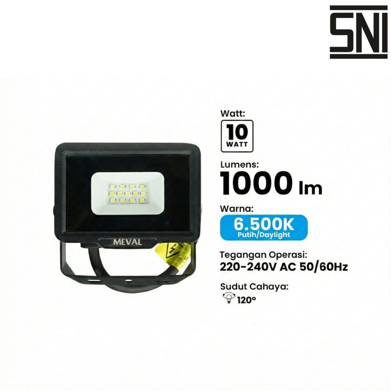 LAMPU TEMBAK Lampu Tembak Meval LED Flood Light Advance AFL 1DA 10W MEVAL OSCARLIVING
