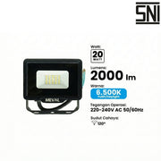 LAMPU TEMBAK Lampu Tembak Meval LED Flood Light Advance AFL 2DA 20W MEVAL OSCARLIVING