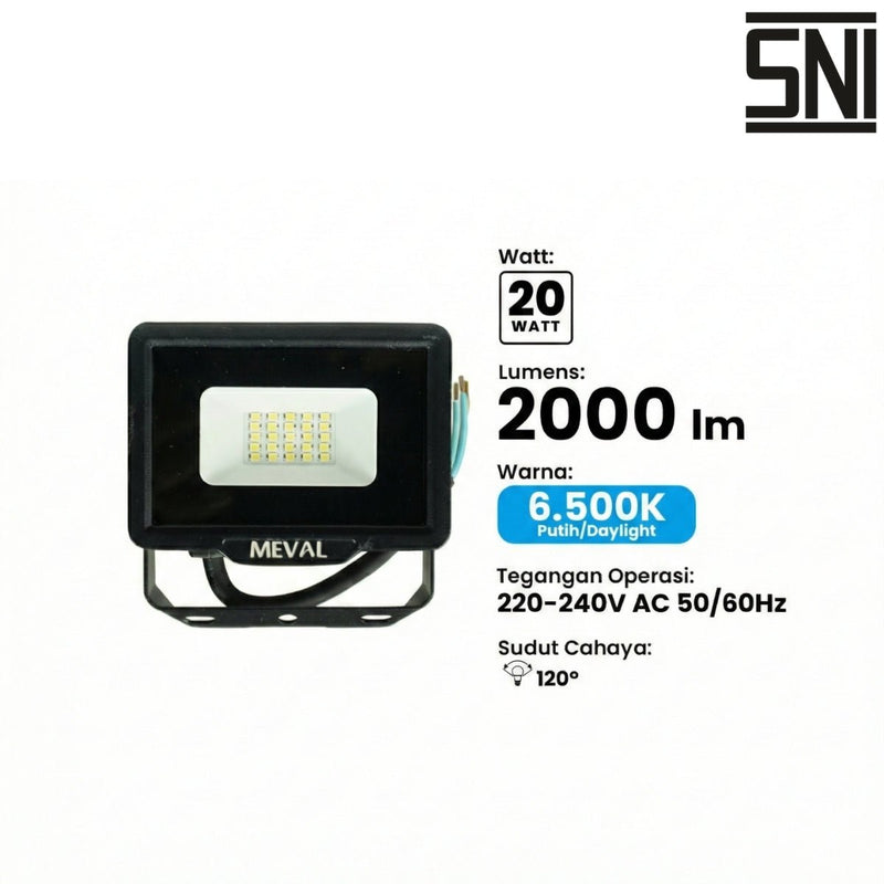 LAMPU TEMBAK Lampu Tembak Meval LED Flood Light Advance AFL 2DA 20W MEVAL OSCARLIVING