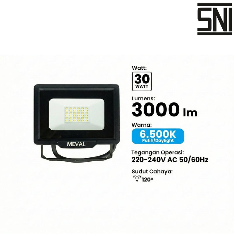 LAMPU TEMBAK Lampu Tembak Meval LED Flood Light Advance AFL 3DA 30W MEVAL OSCARLIVING