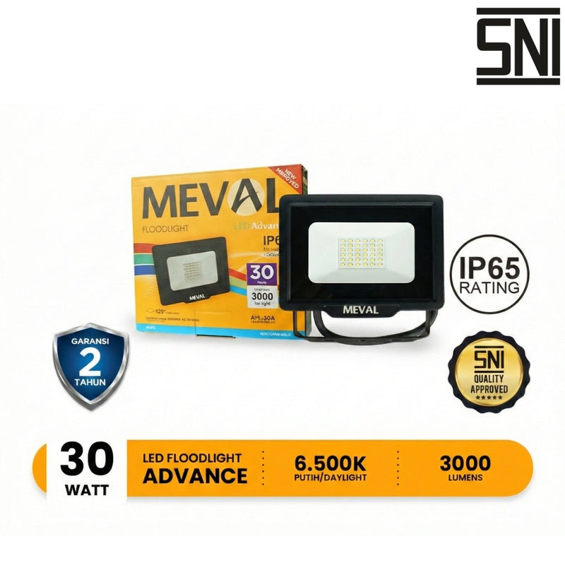 LAMPU TEMBAK Lampu Tembak Meval LED Flood Light Advance AFL 3DA 30W MEVAL OSCARLIVING