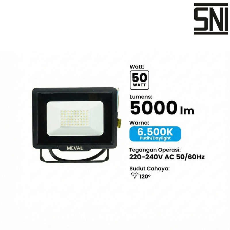 LAMPU TEMBAK Lampu Tembak Meval LED Flood Light Advance AFL 5DA 50W MEVAL OSCARLIVING