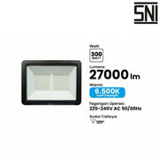 LAMPU TEMBAK Lampu Tembak Meval LED Flood Light Eco AI1 3HA 300W MEVAL OSCARLIVING