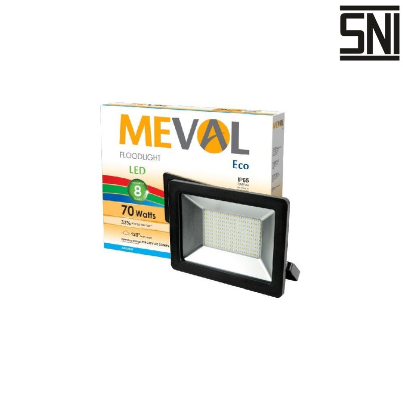 LAMPU TEMBAK Lampu Tembak Meval LED Flood Light Eco AI1 7DA 70W MEVAL OSCARLIVING