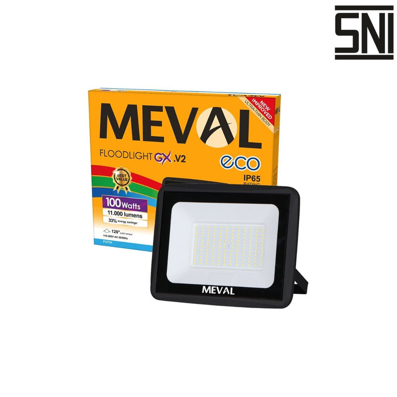 LAMPU TEMBAK Lampu Tembak Meval LED Flood Light Eco GX EIX 1HA 100W MEVAL OSCARLIVING