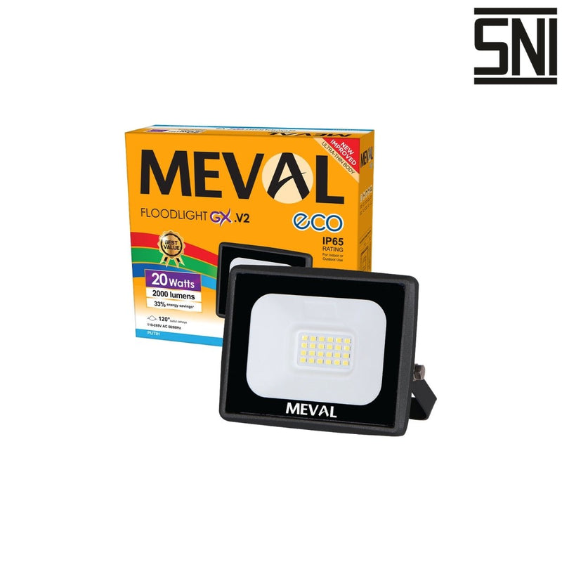 LAMPU TEMBAK Lampu Tembak Meval LED Flood Light Eco GX EIX 2DA 20W MEVAL OSCARLIVING