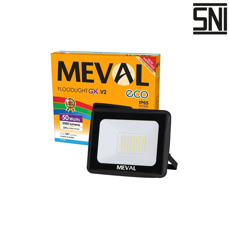 LAMPU TEMBAK Lampu Tembak Meval LED Flood Light Eco GX EIX 5DA 50W MEVAL OSCARLIVING