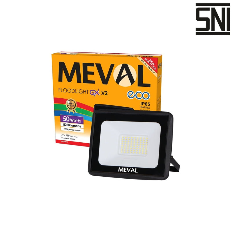 LAMPU TEMBAK Lampu Tembak Meval LED Flood Light Eco GX EIX 5DB 50W MEVAL OSCARLIVING