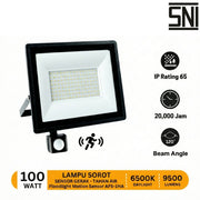 LAMPU TEMBAK Lampu Tembak Meval LED Floodlight Motion Sensor AFS - 1HA 100W MEVAL OSCARLIVING