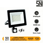 LAMPU TEMBAK Lampu Tembak Meval LED Floodlight Motion Sensor AFS - 5DA 50W MEVAL OSCARLIVING