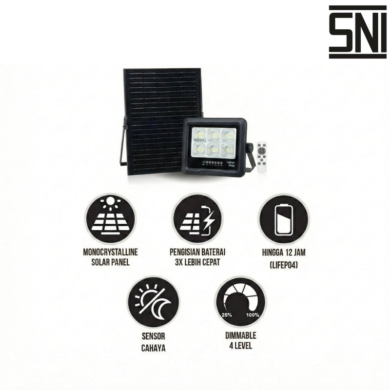 LAMPU TEMBAK Lampu Tembak Meval Solar Floodlight ECO EI3 5DA 50W MEVAL OSCARLIVING