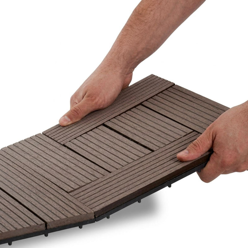 LANTAI OUTDOOR Lantai Outdoor Kayu Asri Decking Tile DIY 2 KAYU ASRI OSCARLIVING