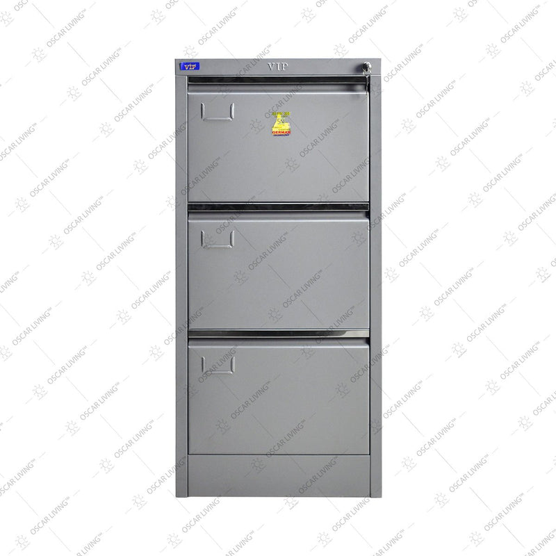 Lemari Arsip & Rak Arsip Lemari Arsip VIP V303 Lemari Dokumen Besi | Filling Cabinet 3 Laci VIP OFFICE OSCARLIVING