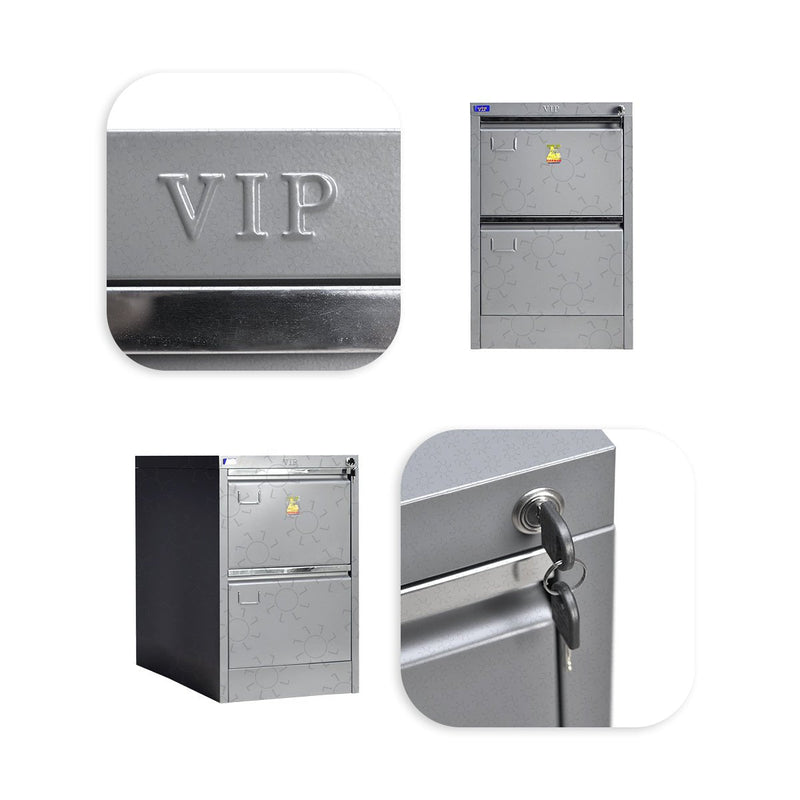 Lemari Arsip & Rak Arsip Lemari Arsip VIP V302 Lemari Dokumen Besi | Filling Cabinet 2 Laci VIP OFFICE OSCARLIVING