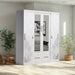 LEMARI PAKAIAN - WARDROBE Lemari Pakaian Lunar LP Besi 4P Sliding Kaca 160 LUNAR OSCARLIVING
