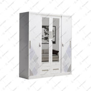 LEMARI PAKAIAN - WARDROBE Lemari Pakaian Lunar LP Besi 4P Sliding Kaca 160 LUNAR OSCARLIVING