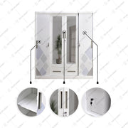 LEMARI PAKAIAN - WARDROBE Lemari Pakaian Lunar LP Besi 4P Sliding Kaca 160 LUNAR OSCARLIVING