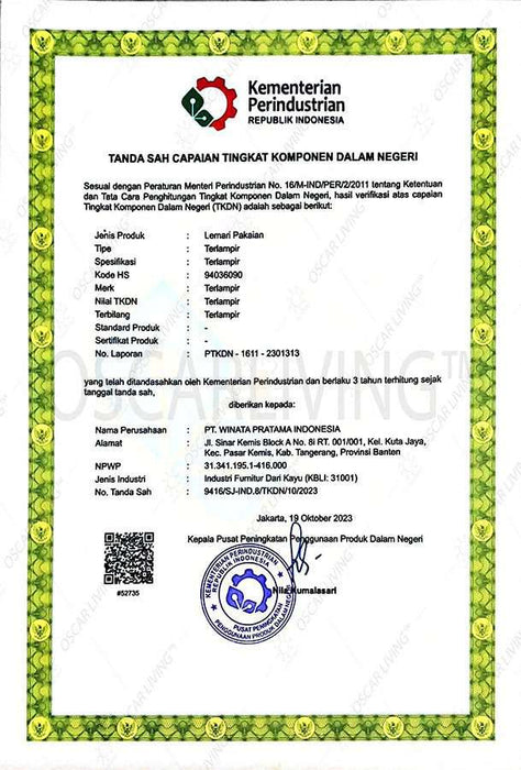 LEMARI PAKAIAN - WARDROBE Lemari Pakaian Lunar LPT028 LUNAR OSCARLIVING