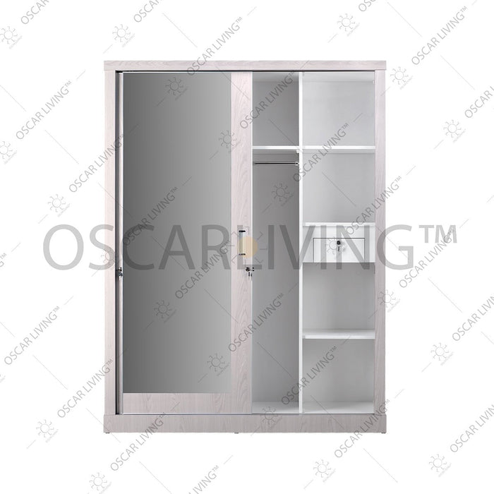 LEMARI PAKAIAN - WARDROBE Lemari Pakaian OLIV 2 PT Sliding HPL Doff | Jumbo Sliding OLIV OSCARLIVING