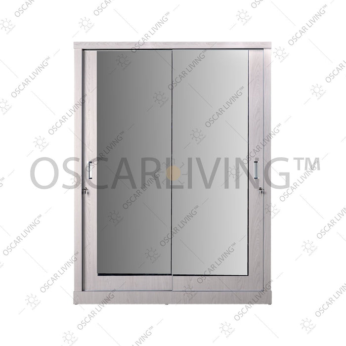 LEMARI PAKAIAN - WARDROBE Lemari Pakaian OLIV 2 PT Sliding HPL Doff | Jumbo Sliding OLIV OSCARLIVING