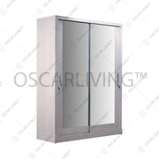 LEMARI PAKAIAN - WARDROBE Lemari Pakaian OLIV 2 PT Sliding HPL Doff | Jumbo Sliding OLIV OSCARLIVING