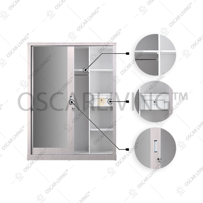 LEMARI PAKAIAN - WARDROBE Lemari Pakaian OLIV ITO LP 3 PT Sliding OLIV OSCARLIVING