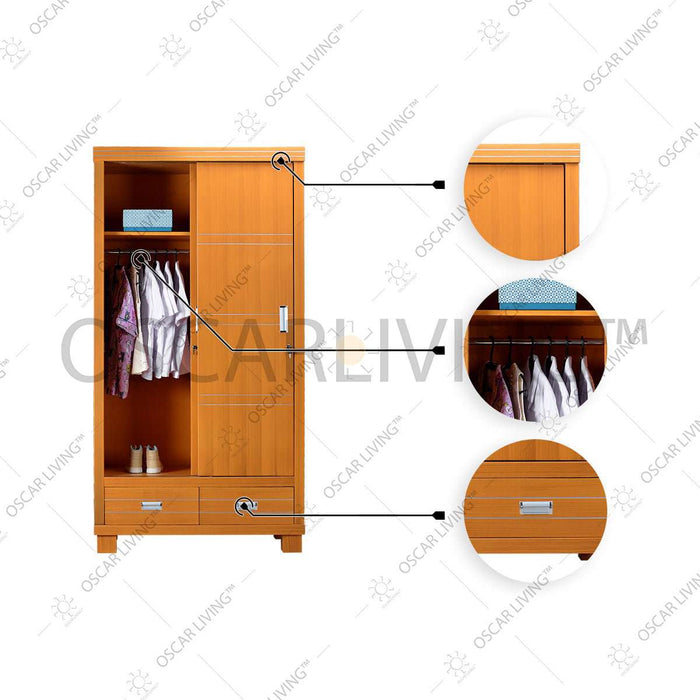 LEMARI PAKAIAN - WARDROBE Lemari Pakaian OLIV Lamona ITO LP 2 PT Sliding OLIV OSCARLIVING