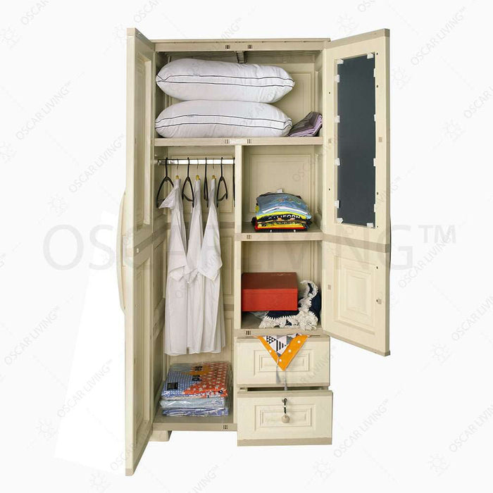 LEMARI PLASTIK - PLASTIC WARDROBE Lemari Pakaian Olymplast OTC 2PLST2 Modern OLYMPLAST OSCARLIVING