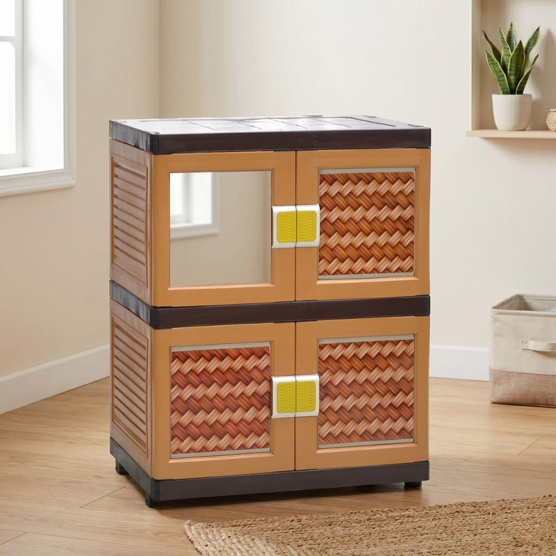 LEMARI PLASTIK - PLASTIC WARDROBE Lemari Plastik HK Plast Motif Bambu HK PLAST OSCARLIVING
