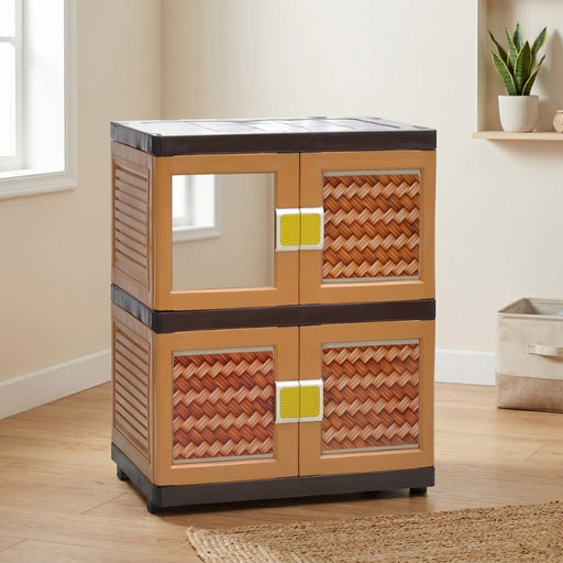 LEMARI PLASTIK - PLASTIC WARDROBE Lemari Plastik HK Plast Motif Bambu HK PLAST OSCARLIVING