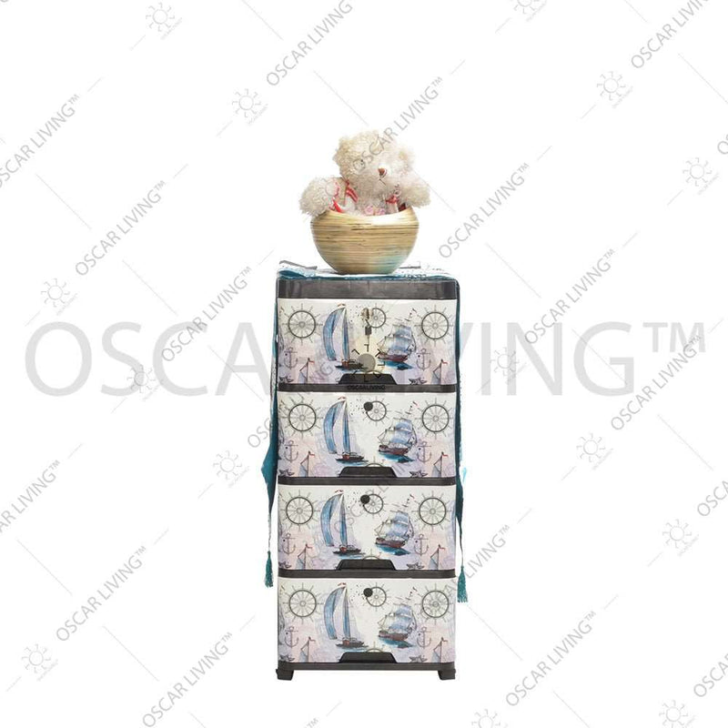 LEMARI PLASTIK - PLASTIC WARDROBE Lemari Plastik Miami Laci Milaci Motif Pirates | Plastic Drawer MIAMI OSCARLIVING