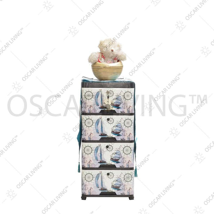 LEMARI PLASTIK - PLASTIC WARDROBE Lemari Plastik Miami Laci Milaci Motif Pirates | Plastic Drawer MIAMI OSCARLIVING