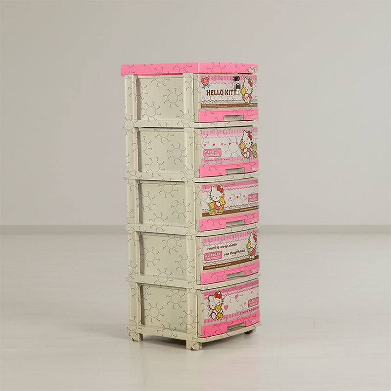 LEMARI PLASTIK - PLASTIC WARDROBE Lemari Plastik Napolly SFC2 Motif Helokity | Plastic Wardrobe NAPOLLY OSCARLIVING