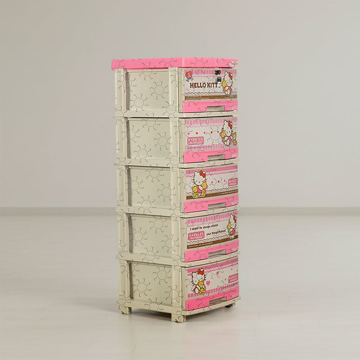 LEMARI PLASTIK - PLASTIC WARDROBE Lemari Plastik Napolly SFC2 Motif Helokity | Plastic Wardrobe NAPOLLY OSCARLIVING