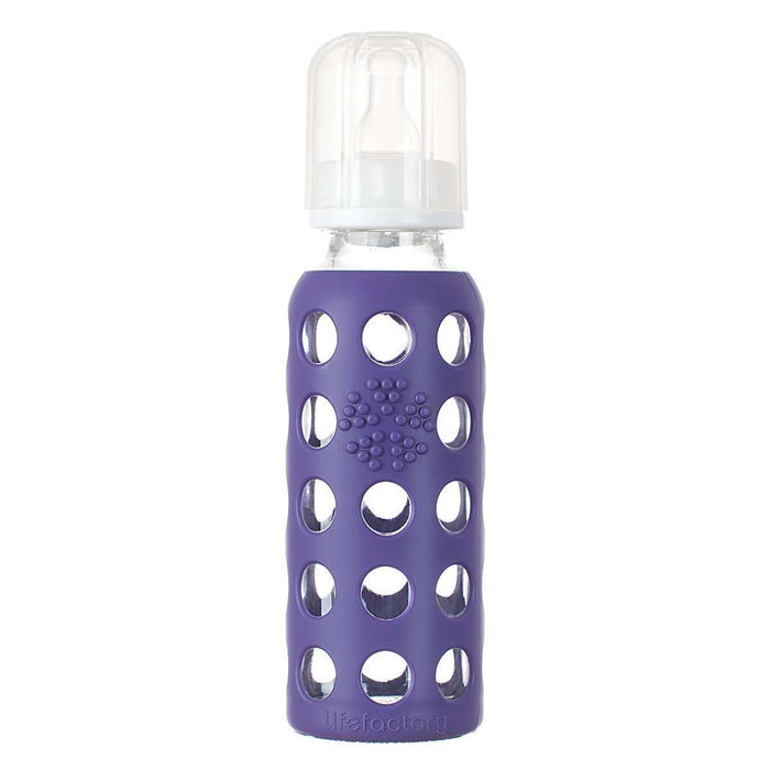 Life Factory Glass Baby Bottle with Silicone Sleeve [250 mL/ 9 oz] LIFEFACTORY OSCARLIVING