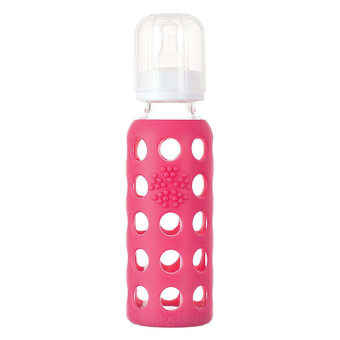 Life Factory Glass Baby Bottle with Silicone Sleeve [250 mL/ 9 oz] LIFEFACTORY OSCARLIVING