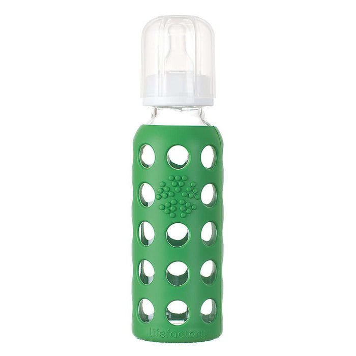 Life Factory Glass Baby Bottle with Silicone Sleeve [250 mL/ 9 oz] LIFEFACTORY OSCARLIVING