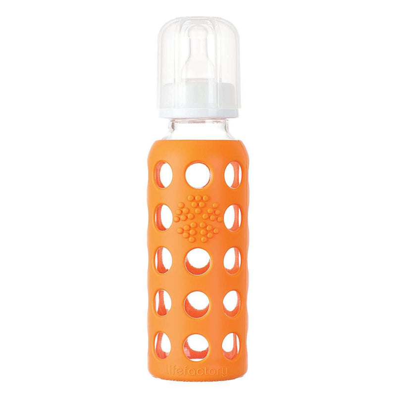 Life Factory Glass Baby Bottle with Silicone Sleeve [250 mL/ 9 oz] LIFEFACTORY OSCARLIVING