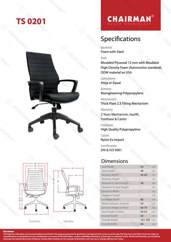 Kursi Manager Kursi Kantor Chairman TS09101 CHAIRMAN OSCARLIVING