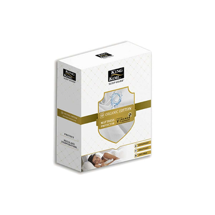 Mattress Protector Cover Pelindung Kasur Kingkoil Sleep Guard Organic Cotton | Mattress Protector KINGKOIL OSCARLIVING