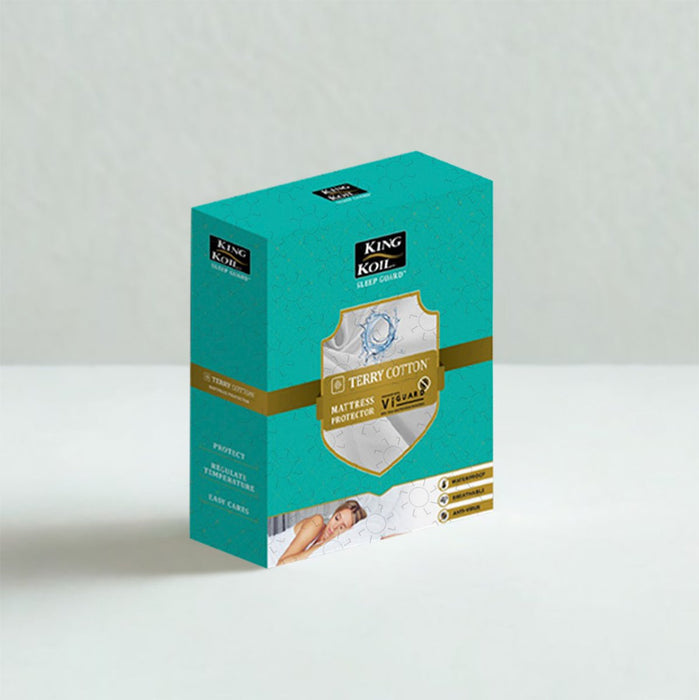Mattress Protector Cover Pelindung Kasur Kingkoil Sleep Guard Terry Cotton | Mattress Protector KINGKOIL OSCARLIVING