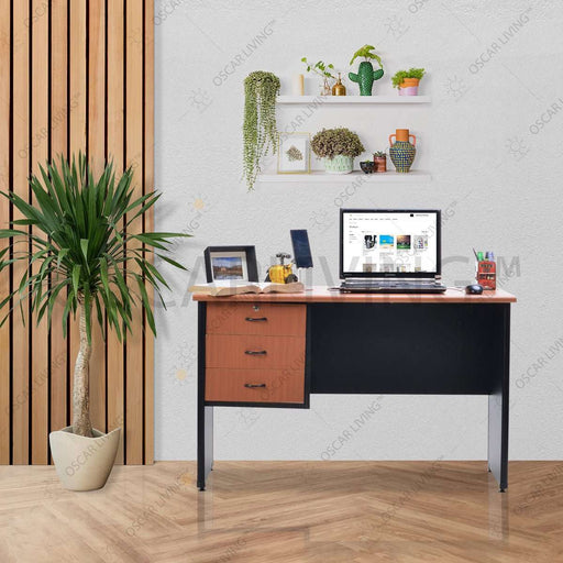 MEJA KANTOR - OFFICE DESK Meja Kantor 1/2 Biro Lunar LMK1275 L3 LUNAR OSCARLIVING