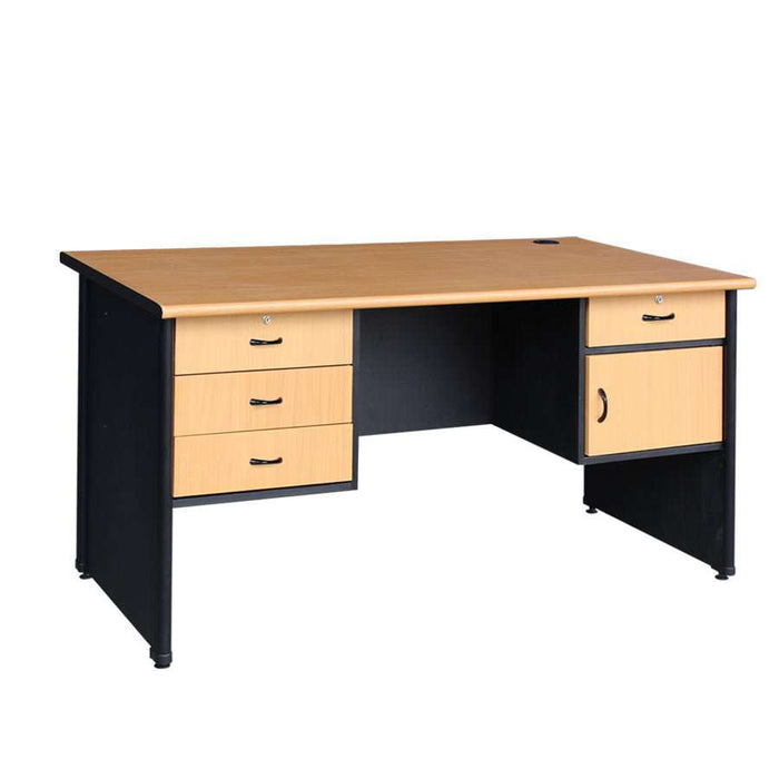 MEJA KANTOR - OFFICE DESK Meja Kantor 1/2 Biro Lunar LMK1475 L + 1 Pintu LUNAR OSCARLIVING