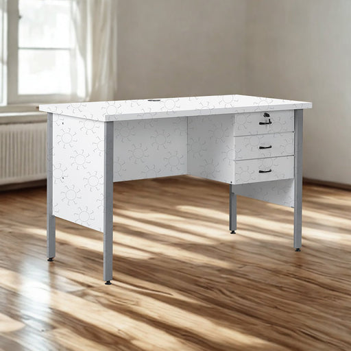 MEJA KANTOR - OFFICE DESK Meja Kantor 1/2 Biro Lunar MKS126 LUNAR OSCARLIVING