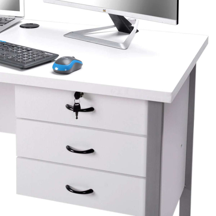 MEJA KANTOR - OFFICE DESK Meja Kantor 1/2 Biro Lunar MKS126 LUNAR OSCARLIVING