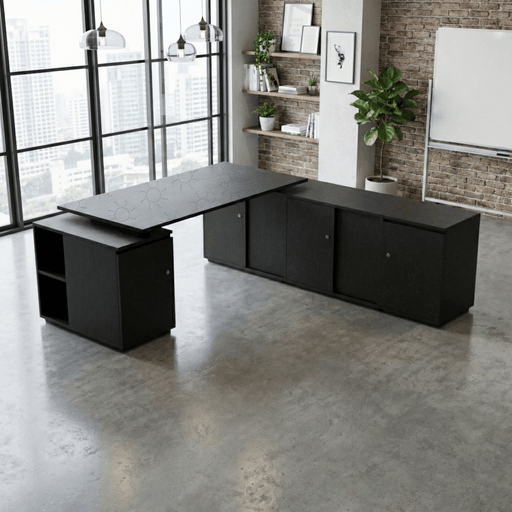 MEJA KANTOR - OFFICE DESK Meja Kantor Firm Apex Director L Desk FIRM OSCARLIVING