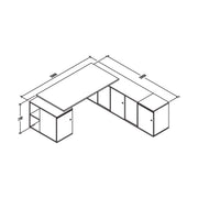 MEJA KANTOR - OFFICE DESK Meja Kantor Firm Apex Director L Desk FIRM OSCARLIVING